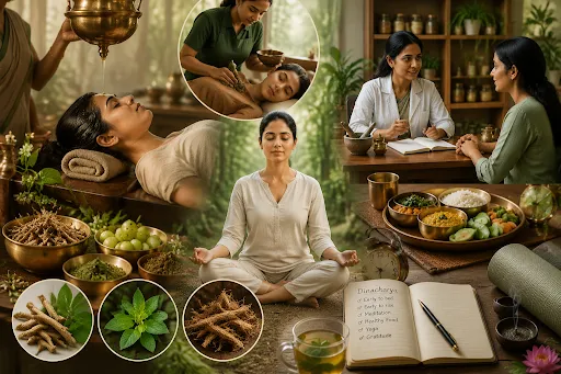 Ayurvedic anxiety management therapy with Panchakarma treatment, meditation, herbal remedies and personalised consultation at Ayusya Ayurveda Kolkata